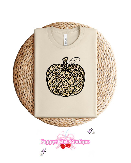 Sand Pumpkin Leopard Tee