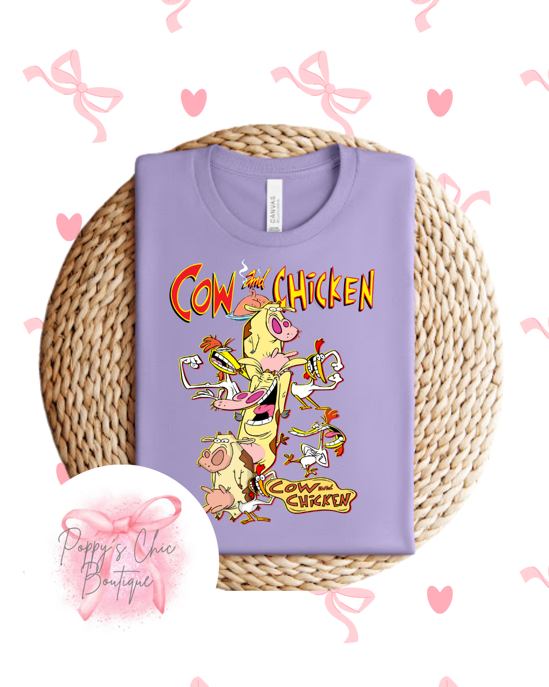 Cow and chicken tee