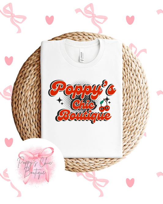 PCB Retro Print White Tee