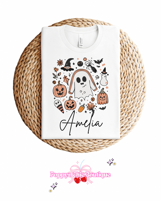 Ghost print tee personalised