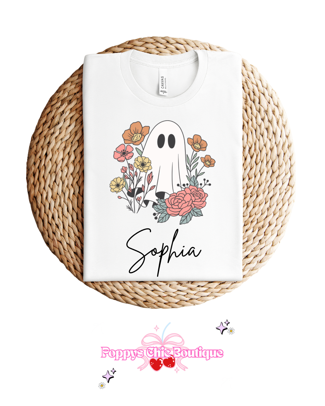 Pretty ghost tee personalised