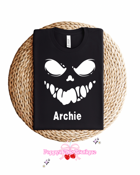 Skeleton tee personalised
